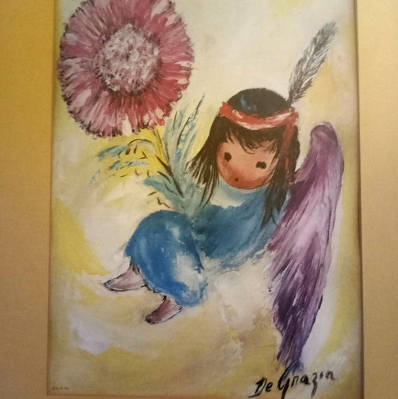 Vintage TED DEGRAZIA FLOWER GIRL PRINT - Picture 4 of 8